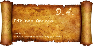 Dénes Andrea névjegykártya