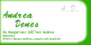 andrea denes business card